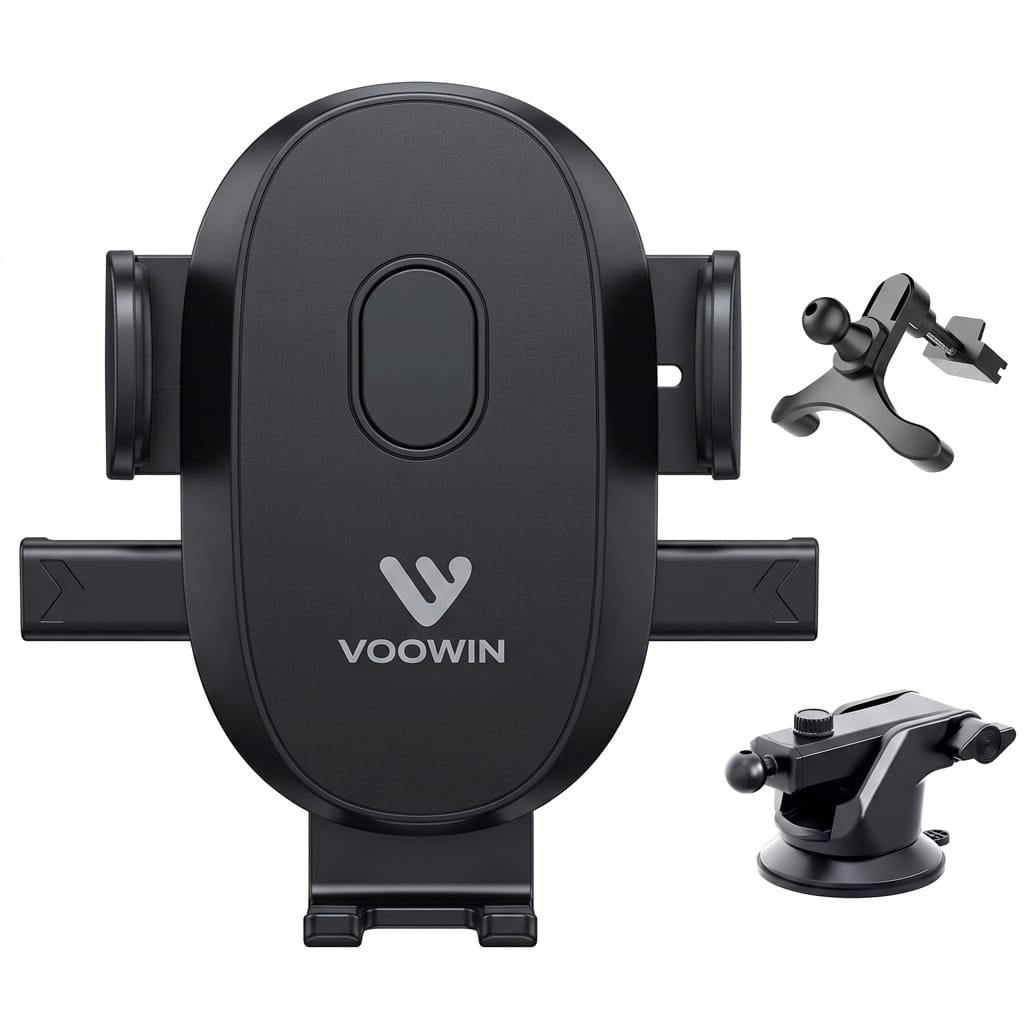 Soporte para Celular VOOWIN 2 en 1 – Doble Base para Auto