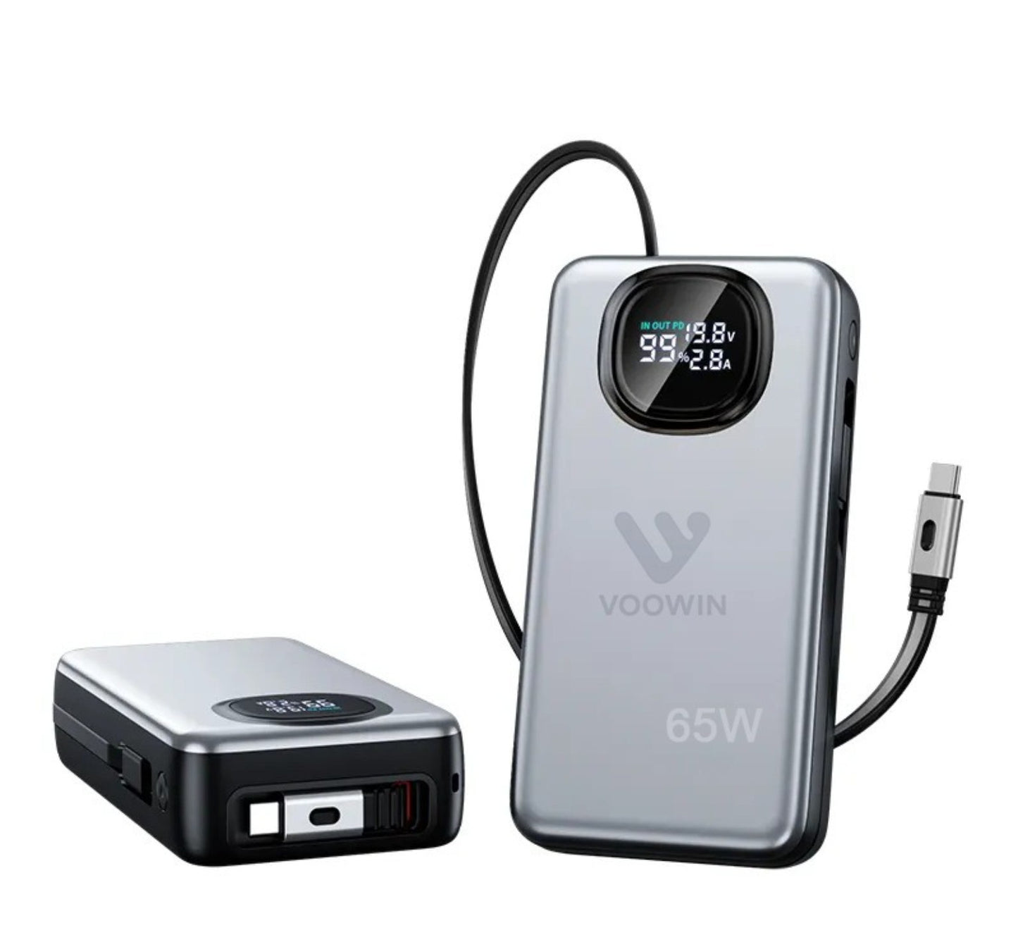 Powerbank Voowin 65W – Carga Rápida de Verdad, Potencia que Impone