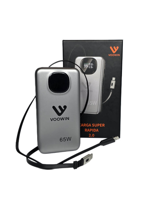 Powerbank Voowin 65W – Carga Rápida de Verdad, Potencia que Impone