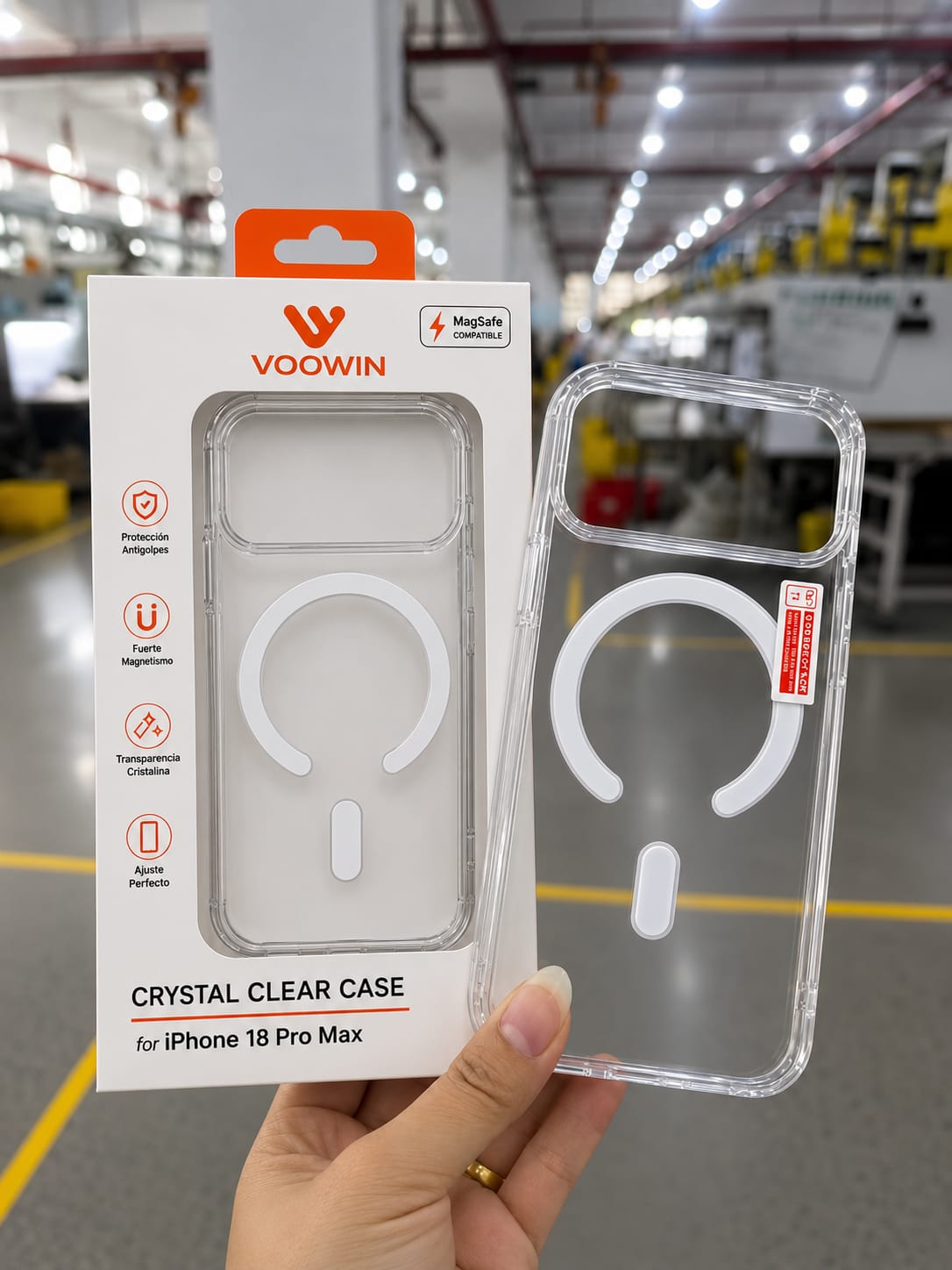 VOOWIN Crystal Clear Case MagSafe para iPhone 18 Pro Max