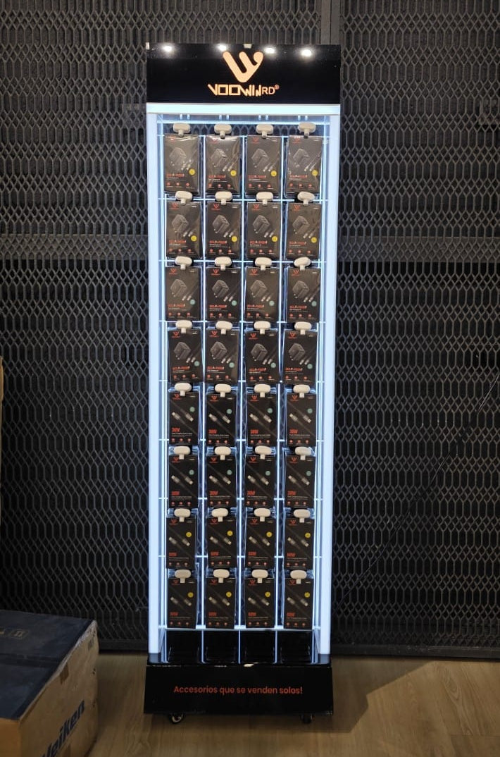 Exhibidor Vertical VOOWIN con Iluminación LED – 120 Piezas