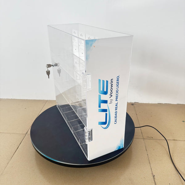 Exhibidor con puerta