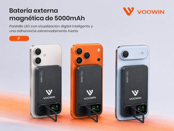 Powerbank MAGNETICO con cable F28 5,000 mAh