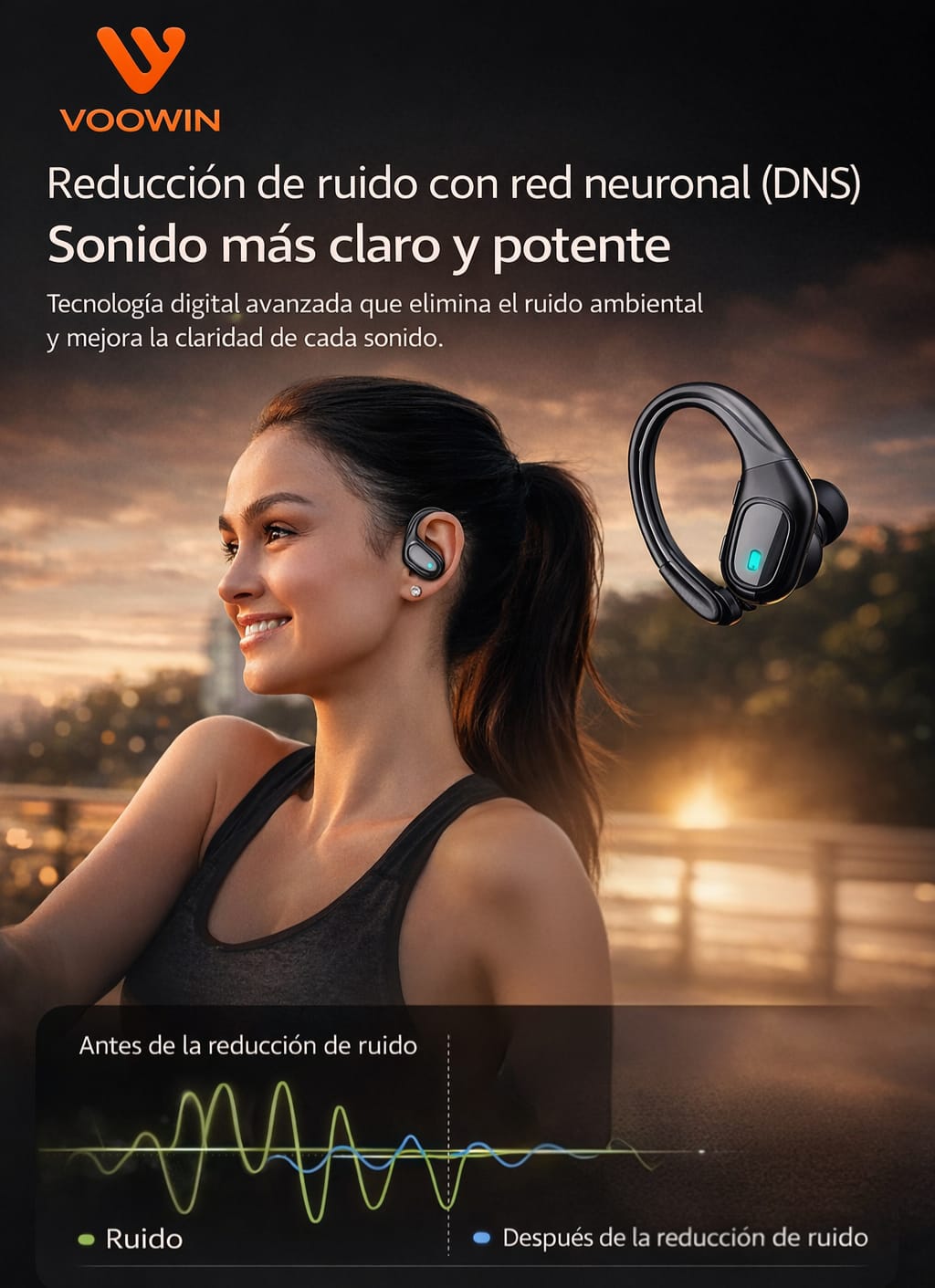 Audífonos Deportivos TWS VOOWIN Sport Pro 5.3 – Bluetooth 5.3