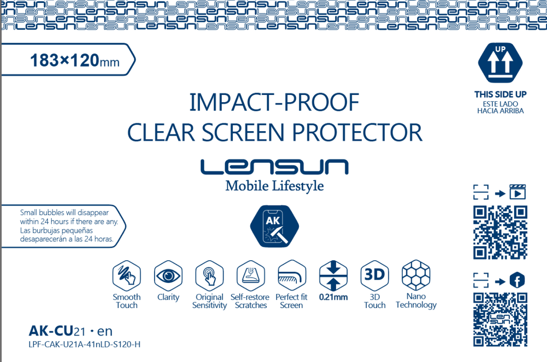 Protector de Pantalla Transparente Antigolpes
