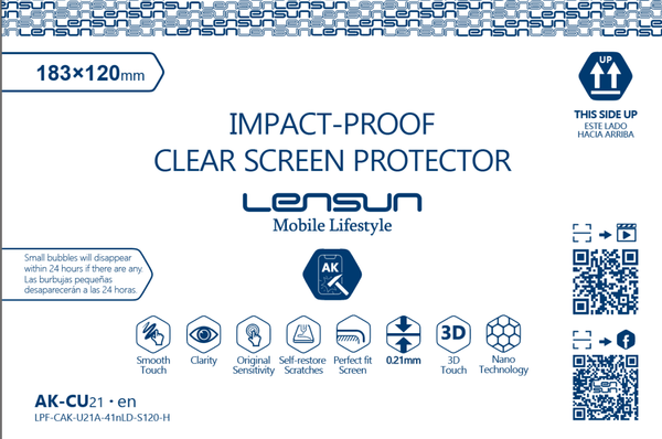 Protector de Pantalla Transparente Antigolpes